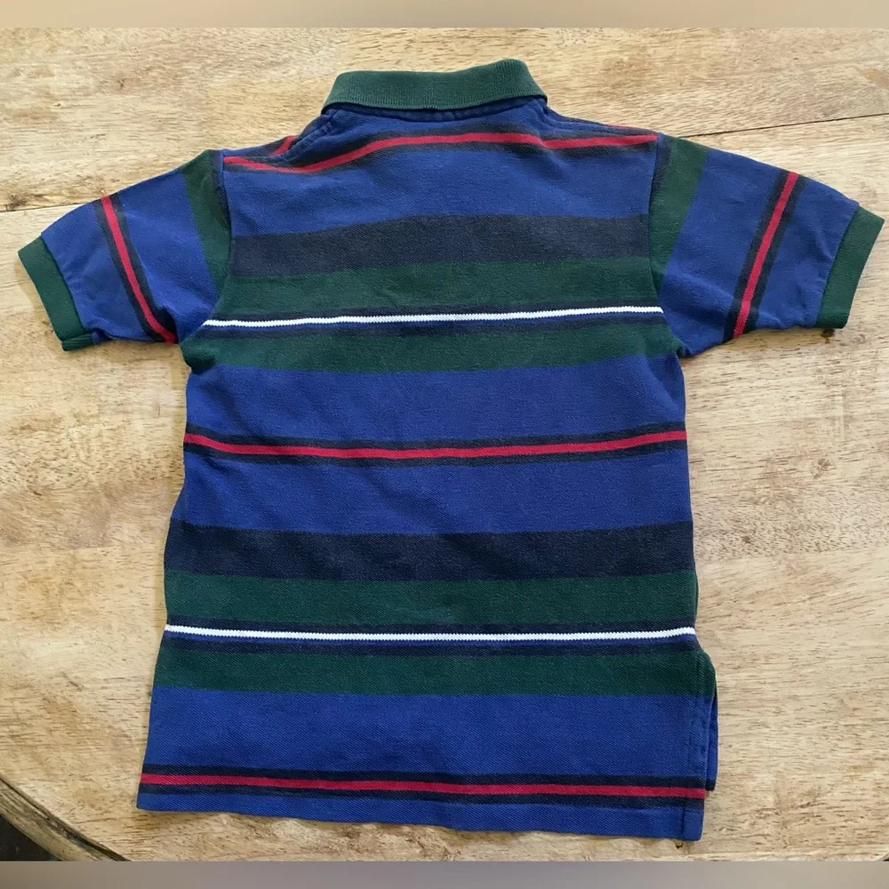 Vintage Polo Ralph Lauren Boy’sSz 6 Striped Mesh Knit Polo Shirt‎